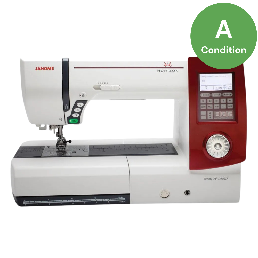 Máquina de coser Janome Horizon 7700 QCP - Reacondicionada en condición "A"