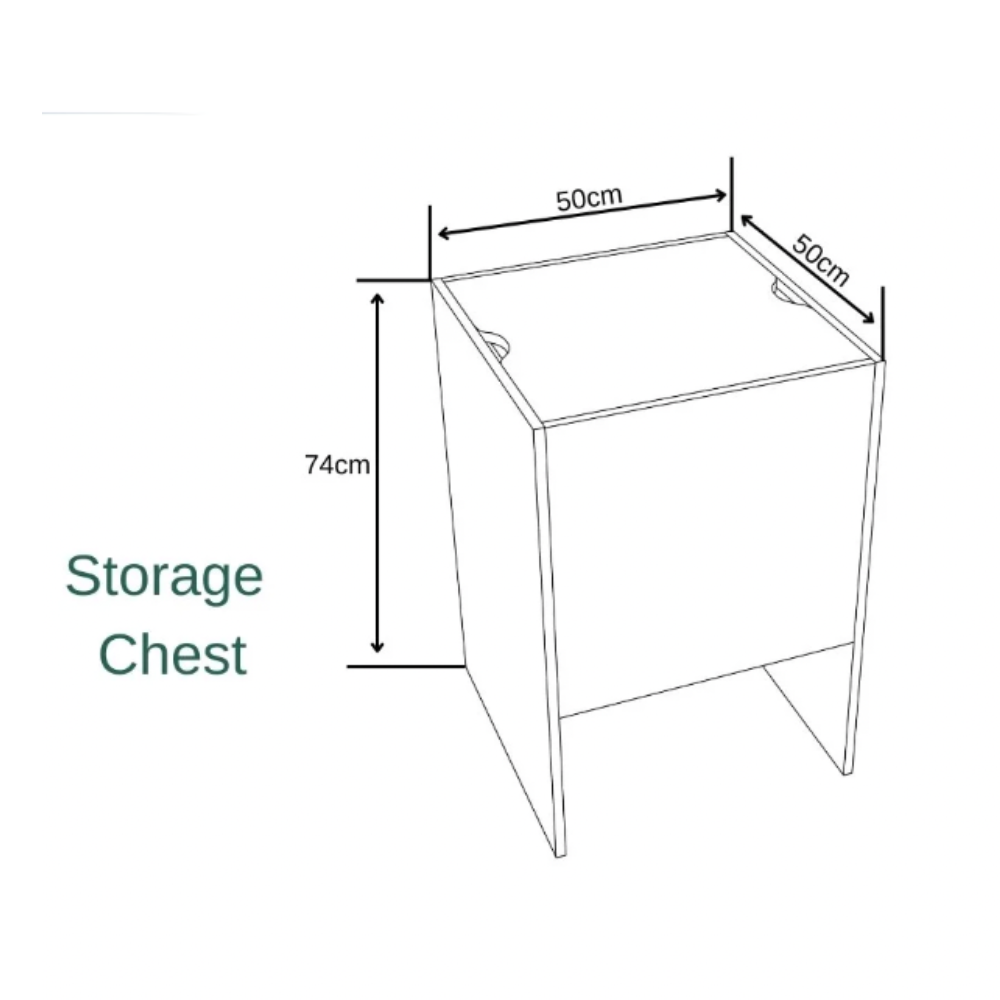 Horn Elements Storage Chest - White Ash (Self Assembly)