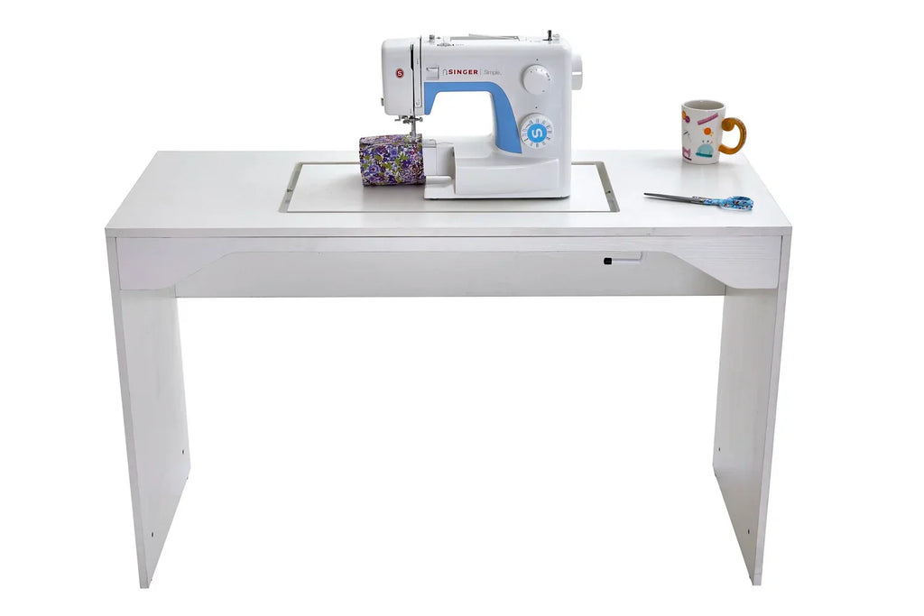 Horn Elements Sewing Table - White Ash (Self Assembly)