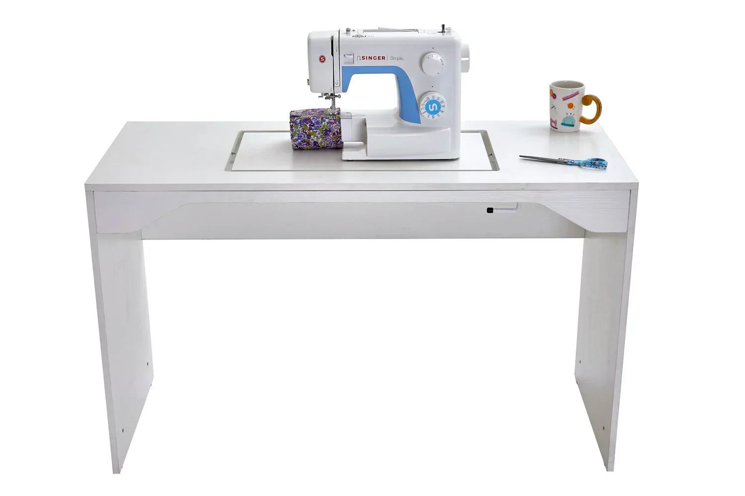 Horn Elements Sewing Table - White Ash (Self Assembly)